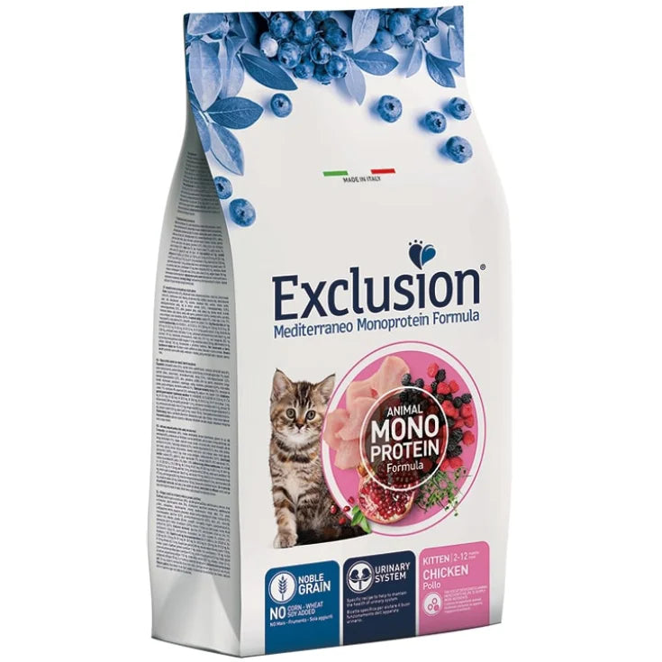 Exclusion Kitten Pollo 300g Crocchette per Gatti Cuccioli Monoproteico Exclusion Kitten Pollo 300g Crocchette per Gatti Cuccioli Monoproteico